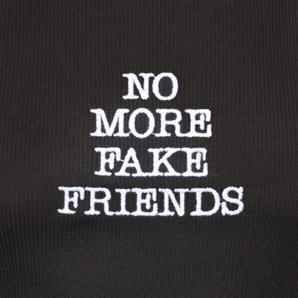 No More Fake Friends Bodysuit - SMALL NWOT. - Picture 3 of 3